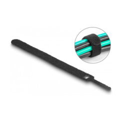 DELOCK Klett-Kabelbinder L 150 x B 12 mm zwart 10 stuks