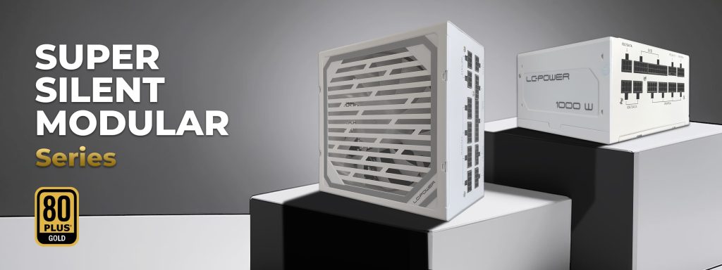LC-Power voeding 1000W LC1000MW modulair V3.1 (80+Gold)white