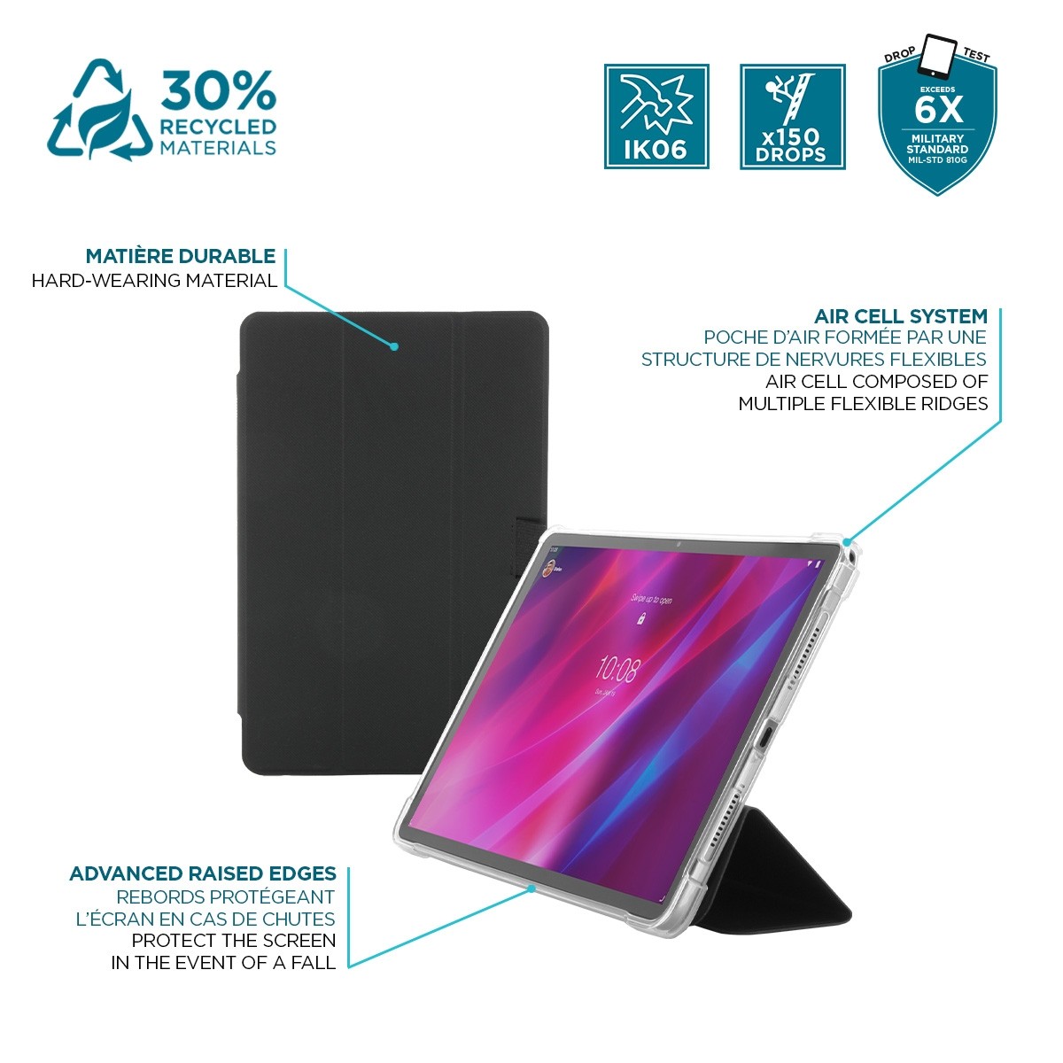 Mobilis Edge Case for Lenovo Tab M11 - Tab K11 - Tab K11e