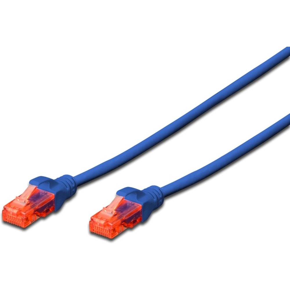 DIGITUS Patchkabel Cat6 U/UTP 2xRJ45 2.0m blauw afgeschermd plastic zak