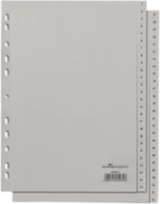 DURABLE Zahlenregister A4 1-31 PP volldeck. grijs