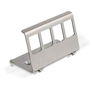 DELOCK Keystone Metall houder 4 Port voor Hutschiene