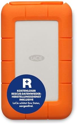 LaCie Rugged USB-C/USB3 2.5 5TB w/Rescue