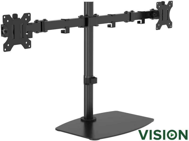 VISION Monitor Desk Stand Black Dual
