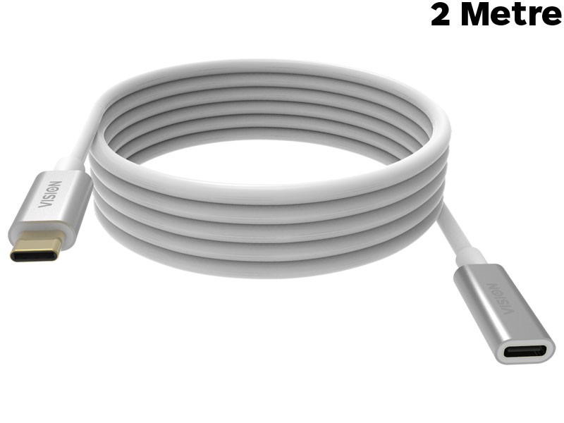 VISION 2m White USB-C extension cable