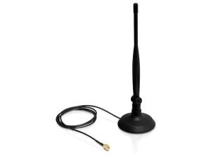DELOCK WL-Antenne RP-SMA 4dBi kantelgewricht Standfuß magnet.