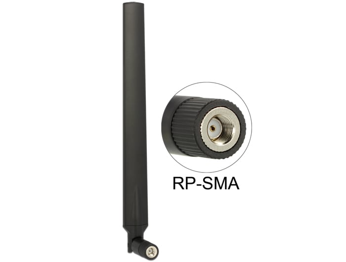 DELOCK WL-Antenne RP-SMA 4-7dBi kantelgewricht zwart