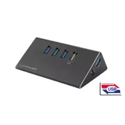 LC-Power USB-Hub 3x USB 3.0 + 1xLadefunktion LC-HUB-ALU-2B-4