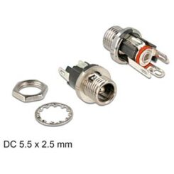DELOCK Steckverbinder DC 5.5x2.5x9.5mm Bu zum Einbau