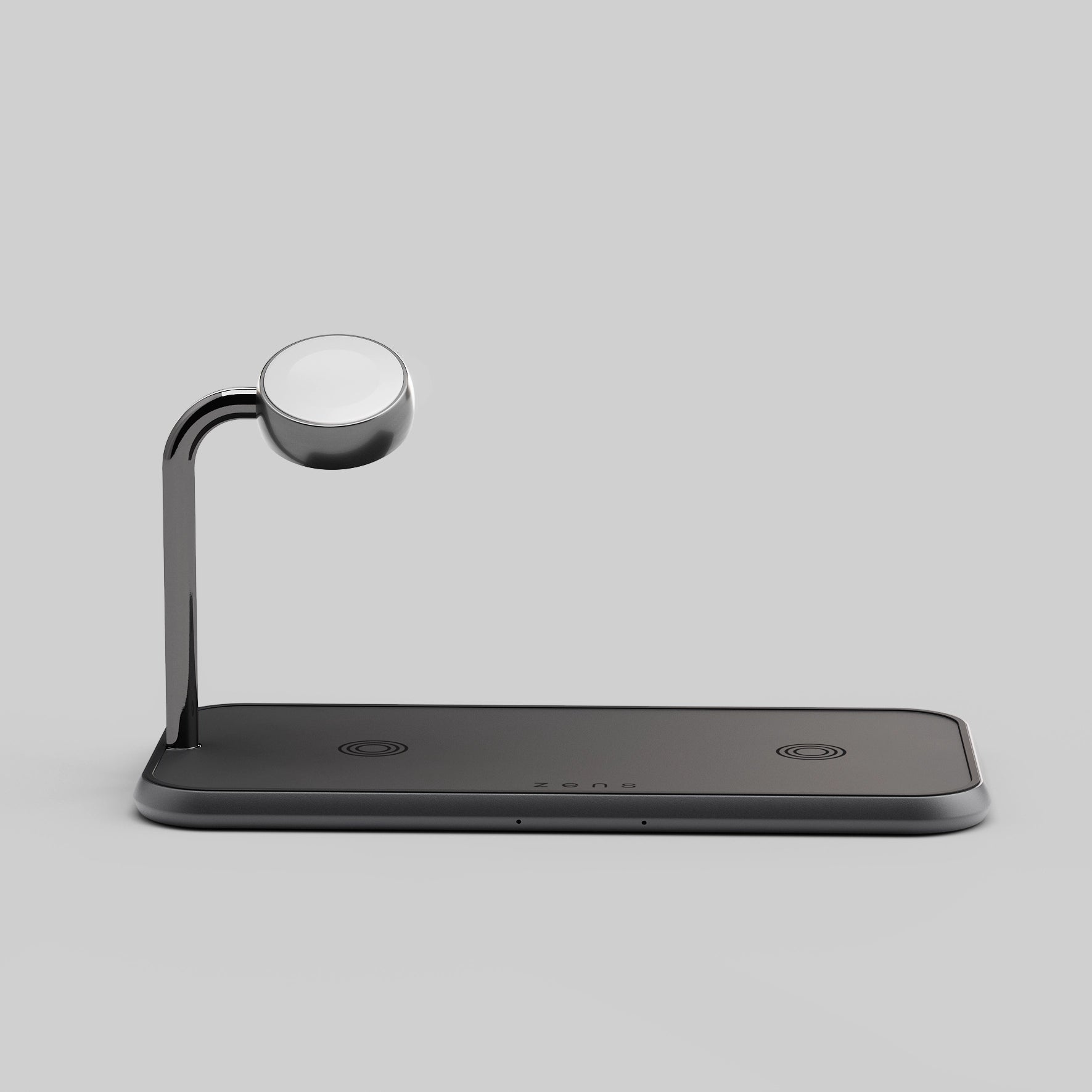 Zens Dual+Watch Alu Wless Charger Black
