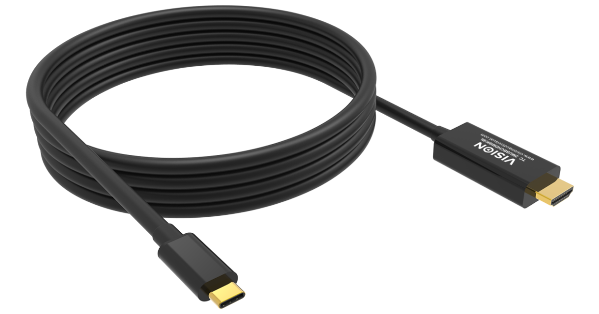 VISION 2m Black USB-C to HDMI 8K Cable