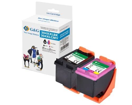 G&G XXL-Patronen 2er Set kompatibel mit HP 304XL BK + Color