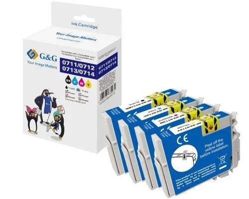 G&G Patronen 4er Set für Epson T0715/ C13T07154012 BK/C/M/Y
