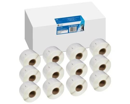 G&G Etiketten 12 Stück für DYMO 99012/ S0722400 36 x 89 mm
