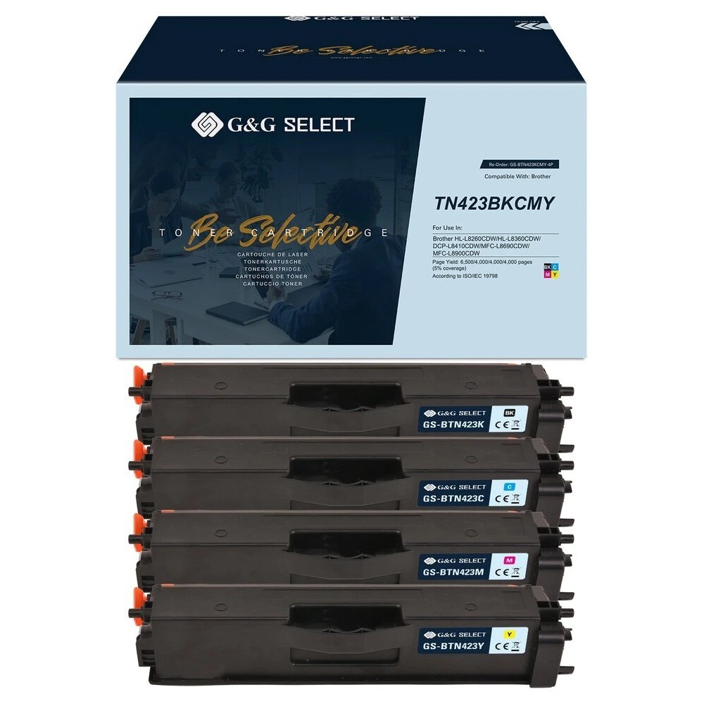 G&G Select Toner 4er Set kompatibel mit Brother TN-423CMYK
