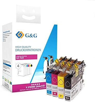 G&G XL-Druckerpatronen 4er Set Brother LC-123VALP BK/C/M/Y
