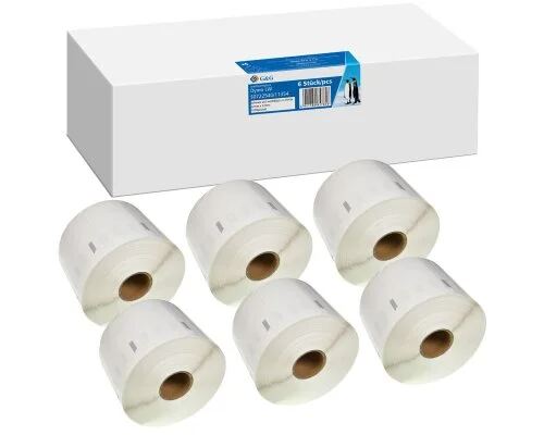 G&G Etiketten 6x 1.000 für DYMO 11354/ S0722540 32 x 57 mm