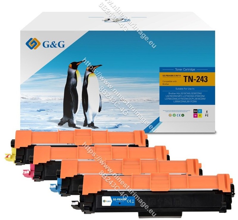 G&G Toner 4er Set für Brother TN-243 BK/C/M/Y Value Pack