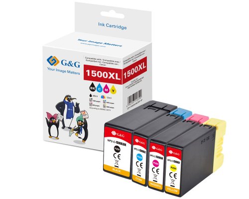 G&G XL-Druckerpatronen 4er Set Canon PGI-1500XL BK/C/M/Y
