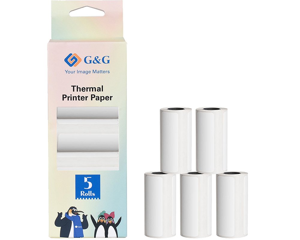 G&G Thermopapier-Etiketten 5 x 90 Stück 57mm x 30mm