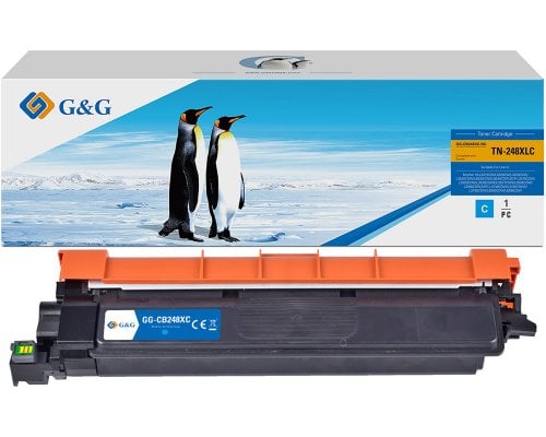 G&G Toner kompatibel mit Brother TN248XL C Cyan