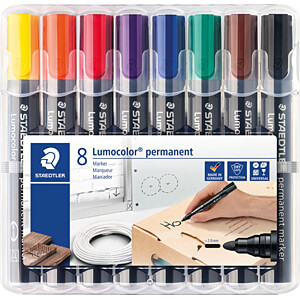 STAEDTLER markeer stift Lumocolor perm 8St Box