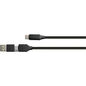 Python USB 2.0 Lade-en gegevenskabel QC 3.0 PD 60W zwart 1m