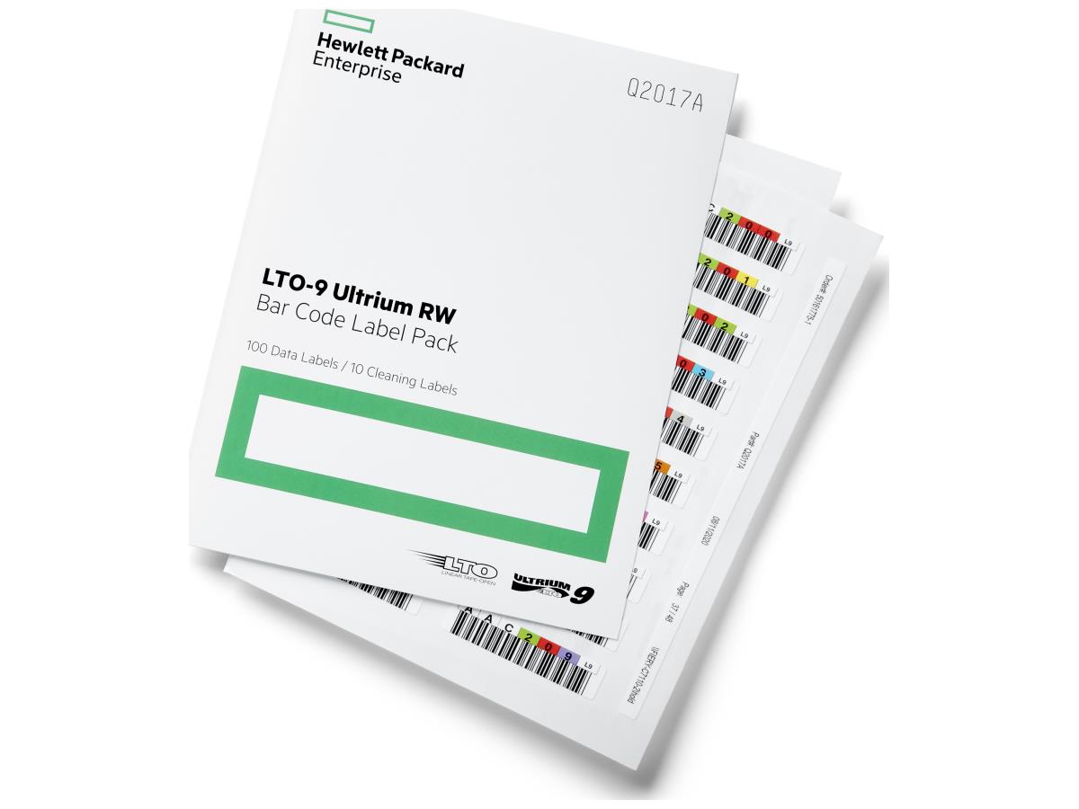 HPE LTO-9 Ultrium RW Bar Code Label Pack