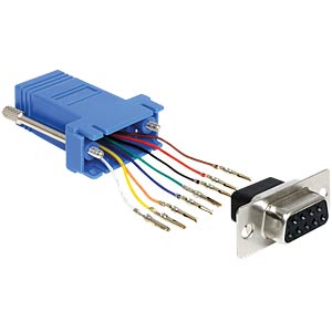 DELOCK Adapter D-Sub9 -> RJ45 Bu/Bu montageset