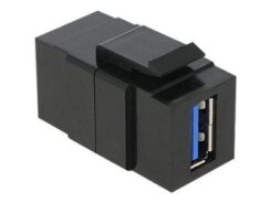 DELOCK Keystone USB3.0 A verloop stekker zwart