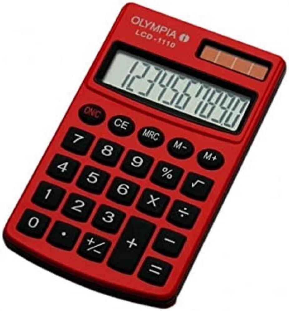 Olympia Taschenrechner LCD-1110 rood