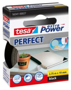 tesa extra Power Perfect Gewebeband 2,75m 19mm zwart