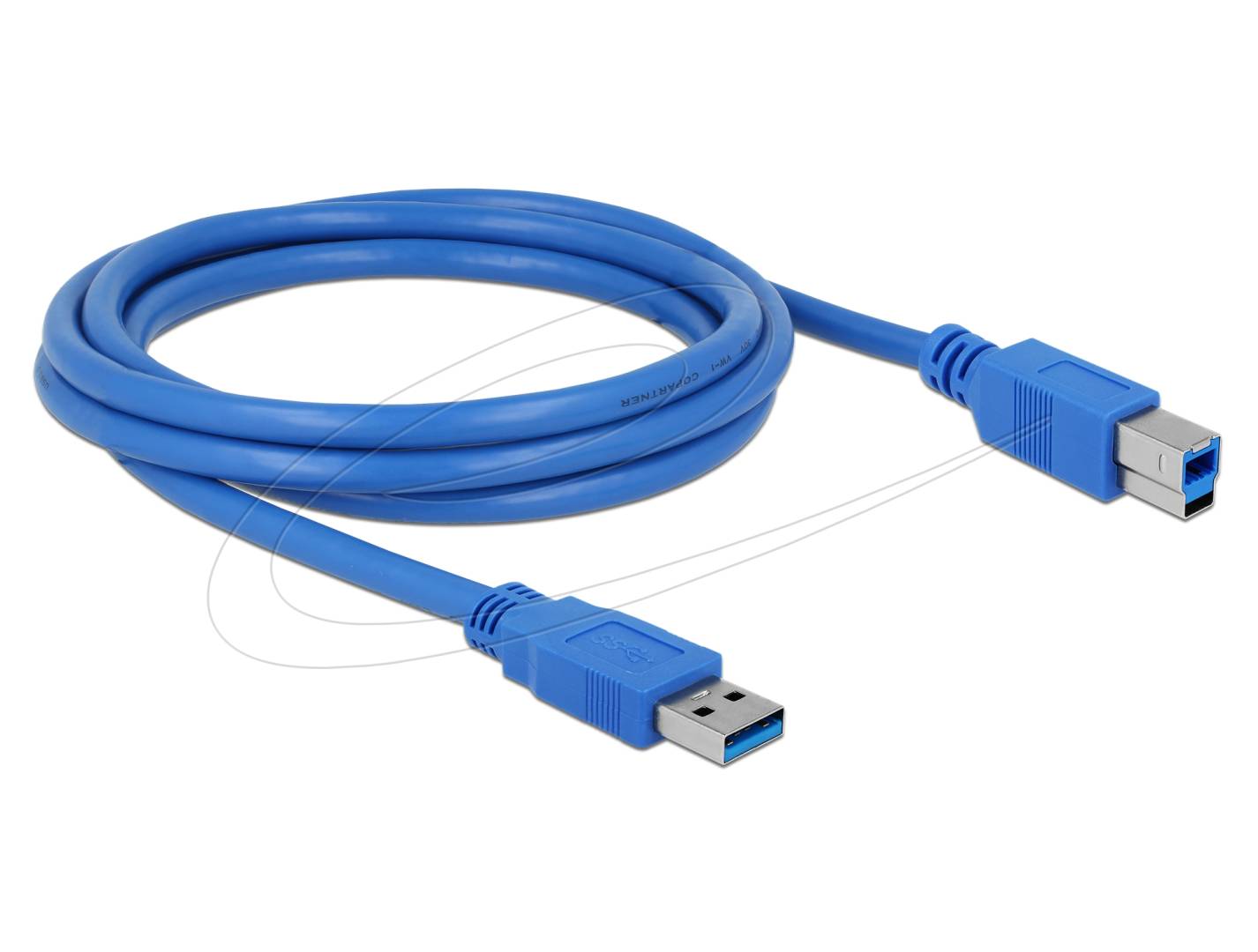 DELOCK USB3.0 Kabel A -> B St/St 2.00m blauw