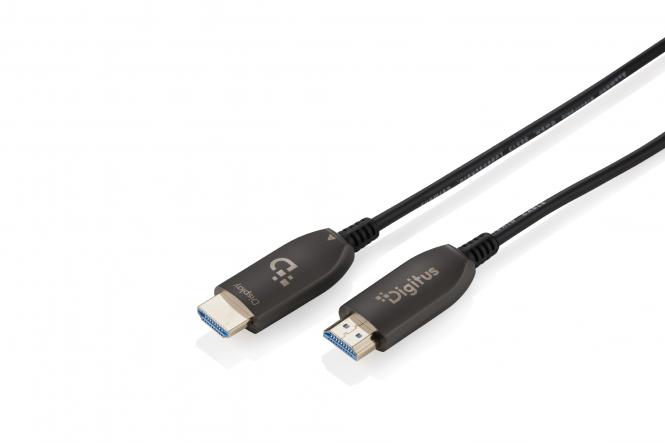 DIGITUS HDMI AOC Hybrid Glasfaserkabel UHD 8K 10m zwart