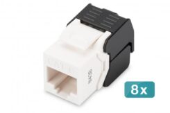DIGITUS Keystone Jack Cat6/RJ45->LSA onafgeschermd 250MHz 8St