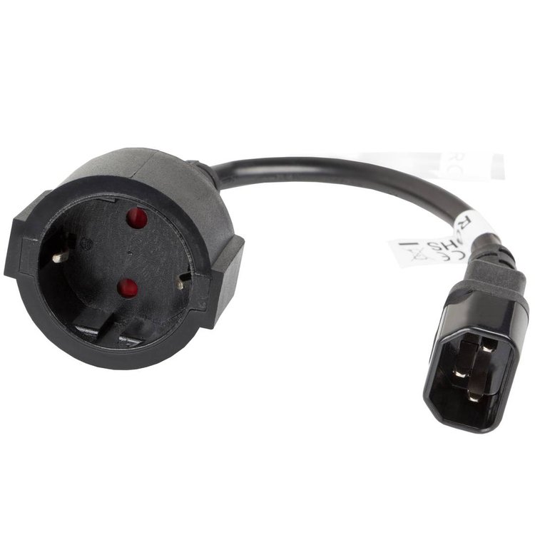 LANBERG IEC 320 C14(M)->SCHUKO(F) KABELADAPTER 20CM AUF UPS