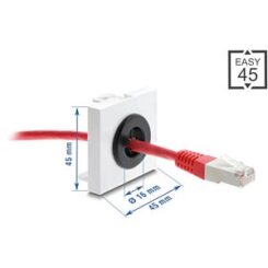 DELOCK Easy 45 Kabeldurchführung rund 16 mm Durchm.