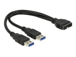 DELOCK USB3.0 Kabel Pinheader 19pin -> 2x A St/St 0.2