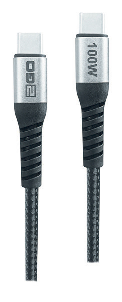 2GO Schnellladekabel USB-C 100W Thunderbolt 2m
