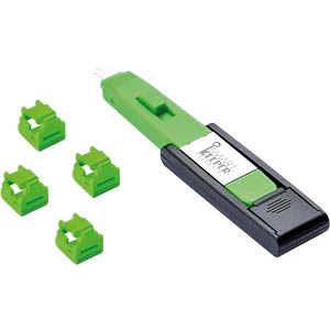 SmartKeeper Mini RJ11 Port Blocker groen 4 Stk.+Key