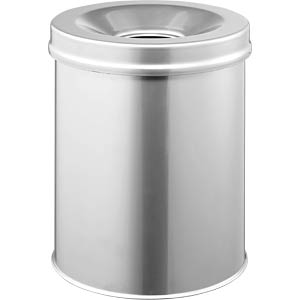 DURABLE prullenbak Safe rond 15 Liter zilver