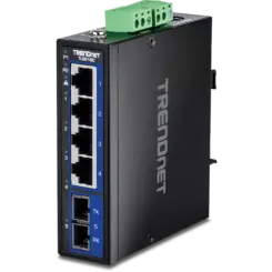 TRENDnet 5-Port Hardened Industrial Gigabit DIN-Rail Switch