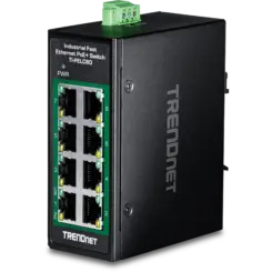 TRENDnet 8-Port Industrial Fast Ethern. PoE+ DIN-Rail Switch