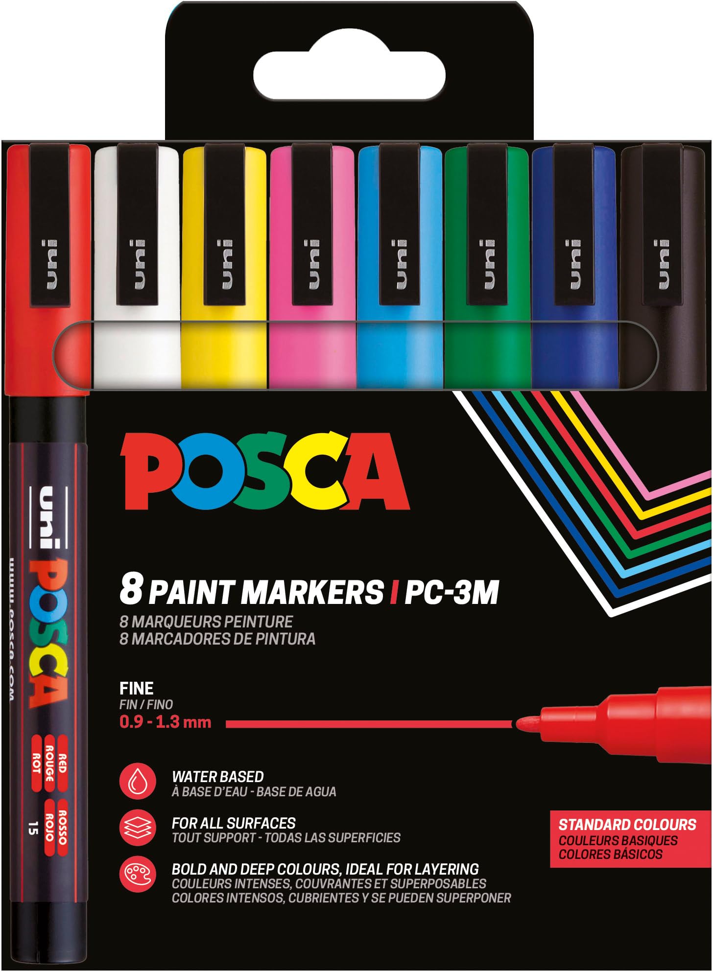 POSCA markeer stift UNI PC-3M 8er Set Basic