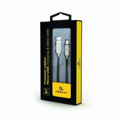 gembird Hochwertiges Micro-USB-oplaadkabel , 2 m, zwart