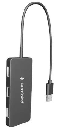 gembird 4-Port-USB-Hub, zwart