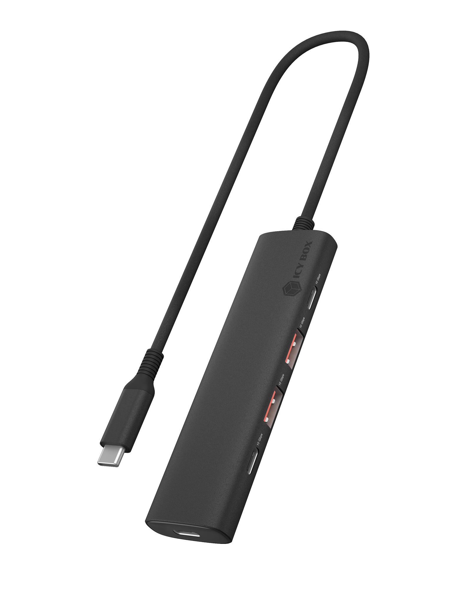 ICY BOX IB-HUB1437-CPD Bedraad USB 3.2 Gen 2 (3.1 Gen 2) Type-C Zwart - Afbeelding 2