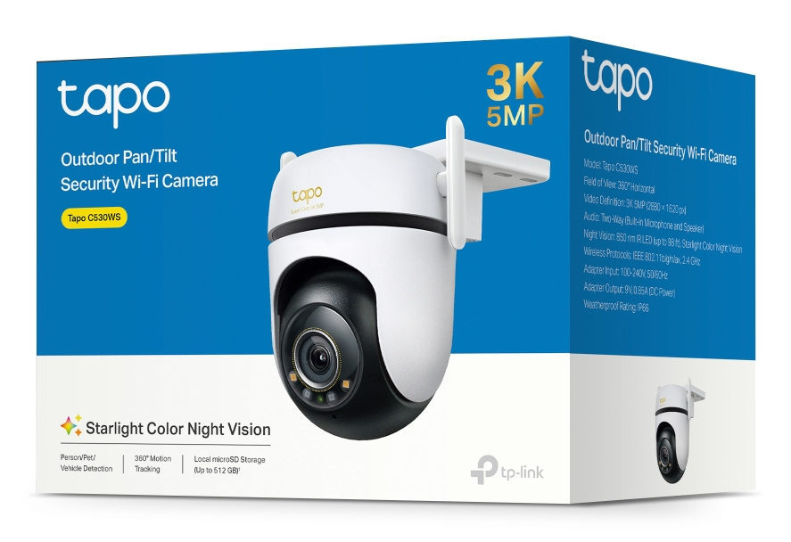 TP-Link TAPO C530WS bewakingscamera Torentje IP-beveiligingscamera Buiten 2880 x 1620 Pixels Muur - Afbeelding 7
