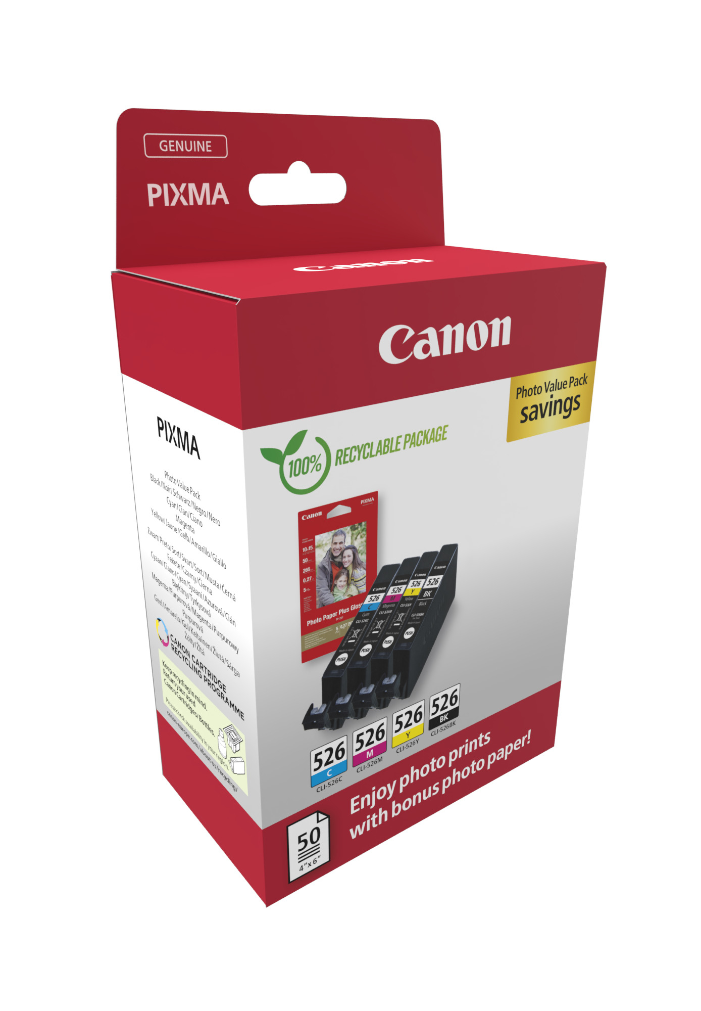 Canon 4540B019 inktcartridge 4 stuk(s) Origineel Zwart, Cyaan, Magenta, Geel - Afbeelding 3