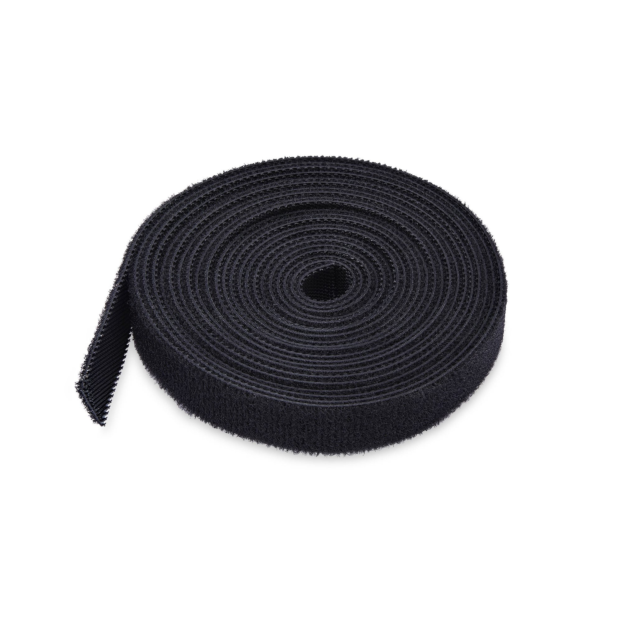 StarTech.com 22,8m Klittenband Rol, 1,27cm Breed, Zwart, Cut-to-Size Herbruikbare Kabelbinders, Hersluitbare Kabelbundel, Verstelbare Bundelband, Bulk Rol - Afbeelding 4